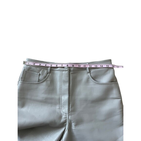 Aritzia Wilfred Vegan‎ Faux Leather Melina Pants Women’s 12 High Rise *flawed - Picture 6 of 8